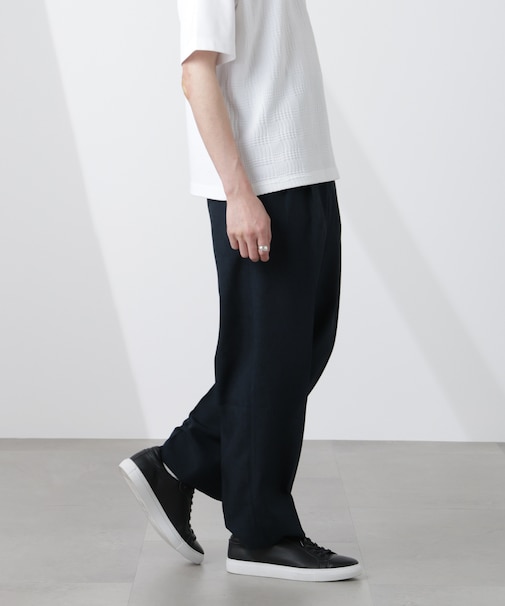 テックリネンリラックスタックテーパードパンツ