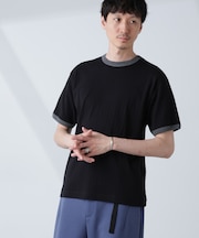 「NJ/CLUB」 針抜きリンガーTシャツ
