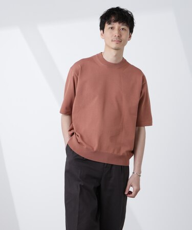 コットン／ソロナ プレーティングクルーネック 半袖TEE