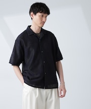 ダイヤレース オープンカラーシャツ