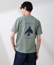 「NJ／CLUB」 ISLANDCLUBプリント Tシャツ