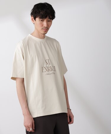 「NJ/CLUB」 ENRICHプリント切り替え Tシャツ