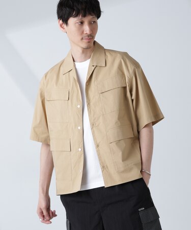 「NJ/CLUB」 ユーティリティマルチポケットシャツ 半袖