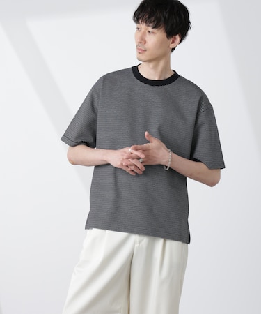 ワイドシルエットボーダーTシャツ