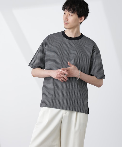 ワイドシルエットボーダーTシャツ