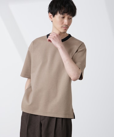 ワイドシルエットボーダーTシャツ