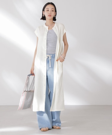 Anti Smell Linen フレンチスリーブワンピース