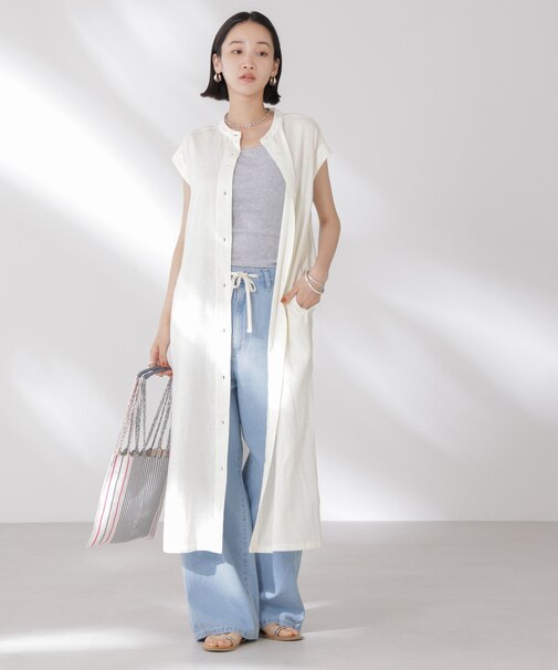 Anti Smell Linen フレンチスリーブワンピース