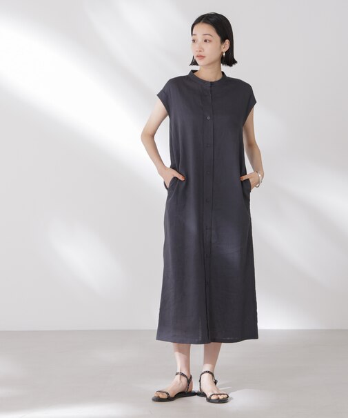 Anti Smell Linen フレンチスリーブワンピース