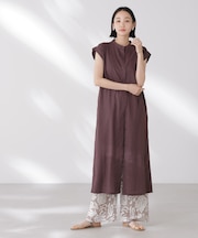 Anti Smell Linen フレンチスリーブワンピース