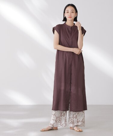 Anti Smell Linen フレンチスリーブワンピース