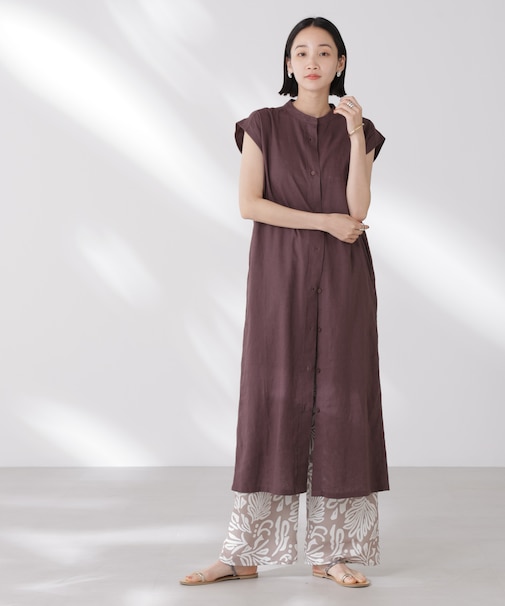 Anti Smell Linen フレンチスリーブワンピース