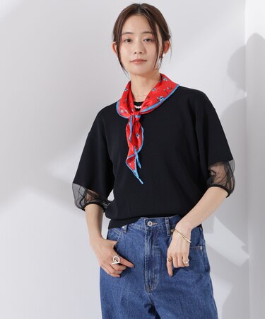 シアースリーブ・UVカット・接触冷感ニット