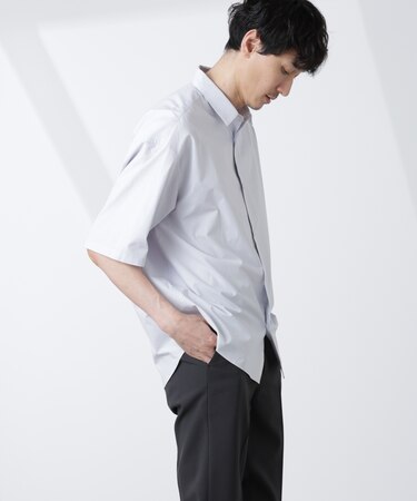 「大人のワイドシャツ」レギュラーカラー 半袖