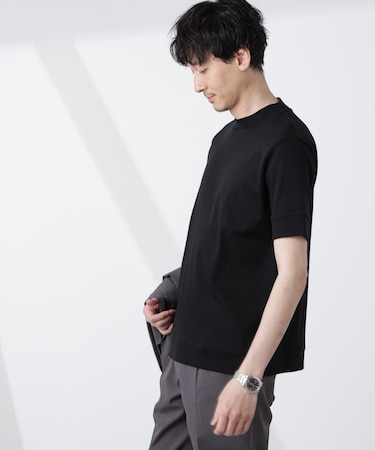 [FORMAL JERSEY]モックネックカットソー半袖