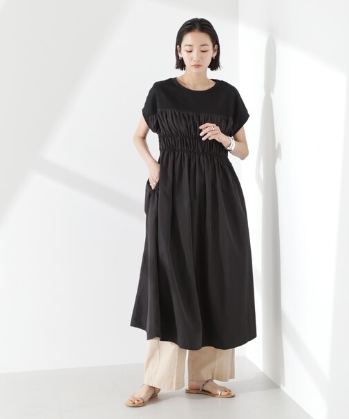 フロントシャーリングドッキングワンピース