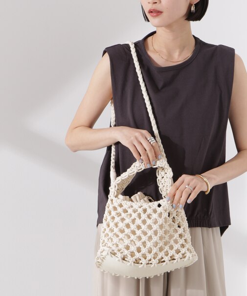 マクラメ編みショルダーバッグ