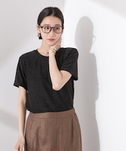 ラメカットクルーネックＴシャツ