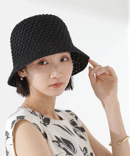 透かし編みサーモハット