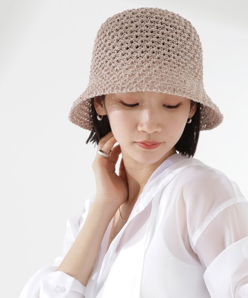 透かし編みサーモハット