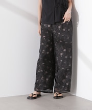 シアーオーガンジーコンビプリントパンツ