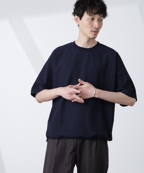 シルケットサッカーワイドTシャツ 半袖