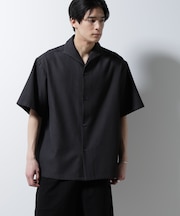 「MC」coveross(R)EOS ポリエステル ブッチャーイタリアンカラーシャツ