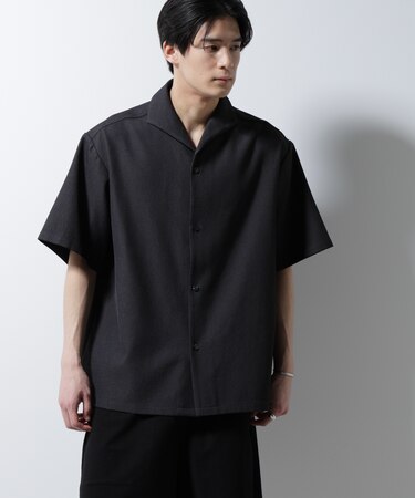 「MC」coveross(R)EOS ポリエステル ブッチャーイタリアンカラーシャツ