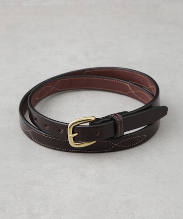 TORY LEATHER／3／4" Repeated Stitch Belt