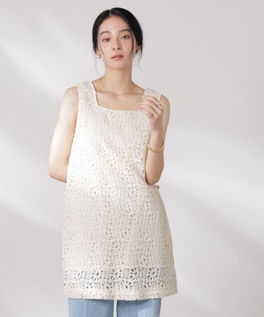 コットンコードレースミニワンピース(セットアップ可)