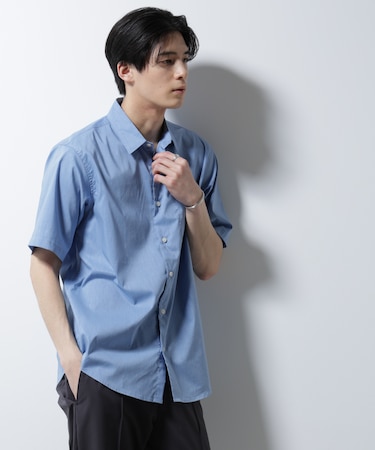 ｢ICE FLOW LINEN｣レギュラーカラーシャツ 半袖