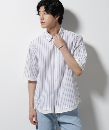 クレイジーストライプシャツ 半袖 2