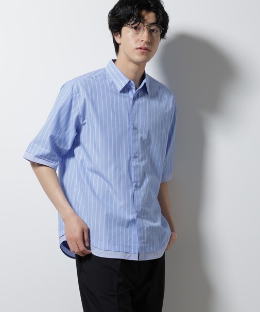 クレイジーストライプシャツ 半袖 2