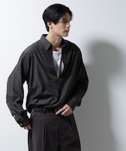 キュプラコットンバルーズシャツ 長袖