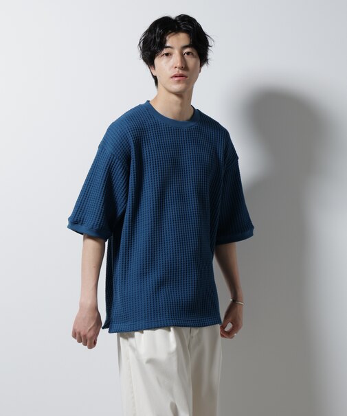 オニワッフルビッグTシャツ 五分袖