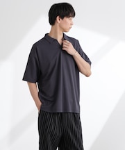 レーヨンナイロンポンチスキッパーシャツ 半袖