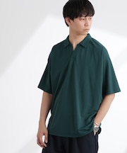 レーヨンナイロンポンチスキッパーシャツ 半袖