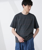 パネルボーダーTシャツ 半袖