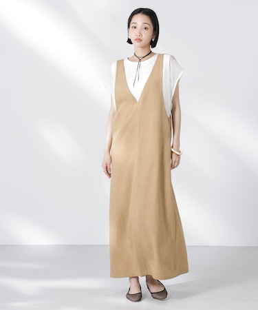 前後2wayサロペットワンピース