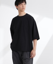 ルーズフィットワイドスリーブTシャツ 7分袖