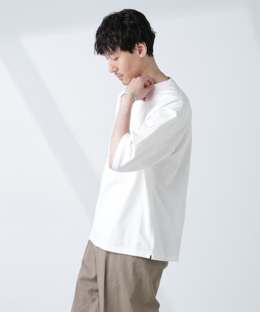 ルーズフィットワイドスリーブTシャツ 7分袖
