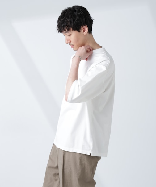 ルーズフィットワイドスリーブTシャツ 7分袖