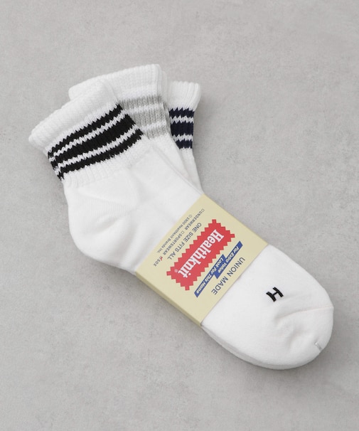 Healthknit／3本ライン ソックス アソート3足セット