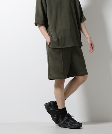 ジャガードニットソーショートパンツ（セットアップ可）