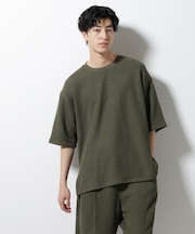 ジャガードニットソーTシャツ 半袖(セットアップ可)