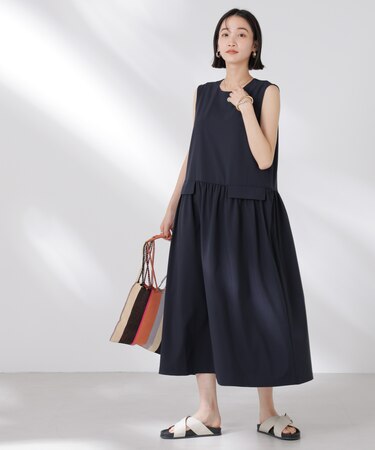ウェスト切り替えワンピース