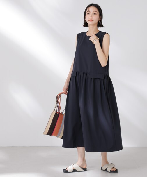 ウェスト切り替えワンピース