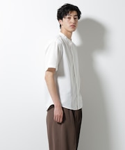 スタンダードバンドカラーシャツ／半袖