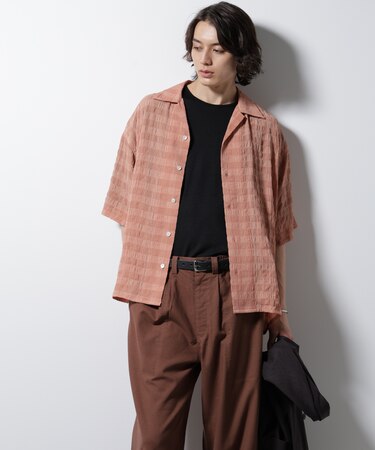 シースルーチェックシャツ