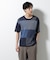 ブロックチェックニットTシャツ 半袖